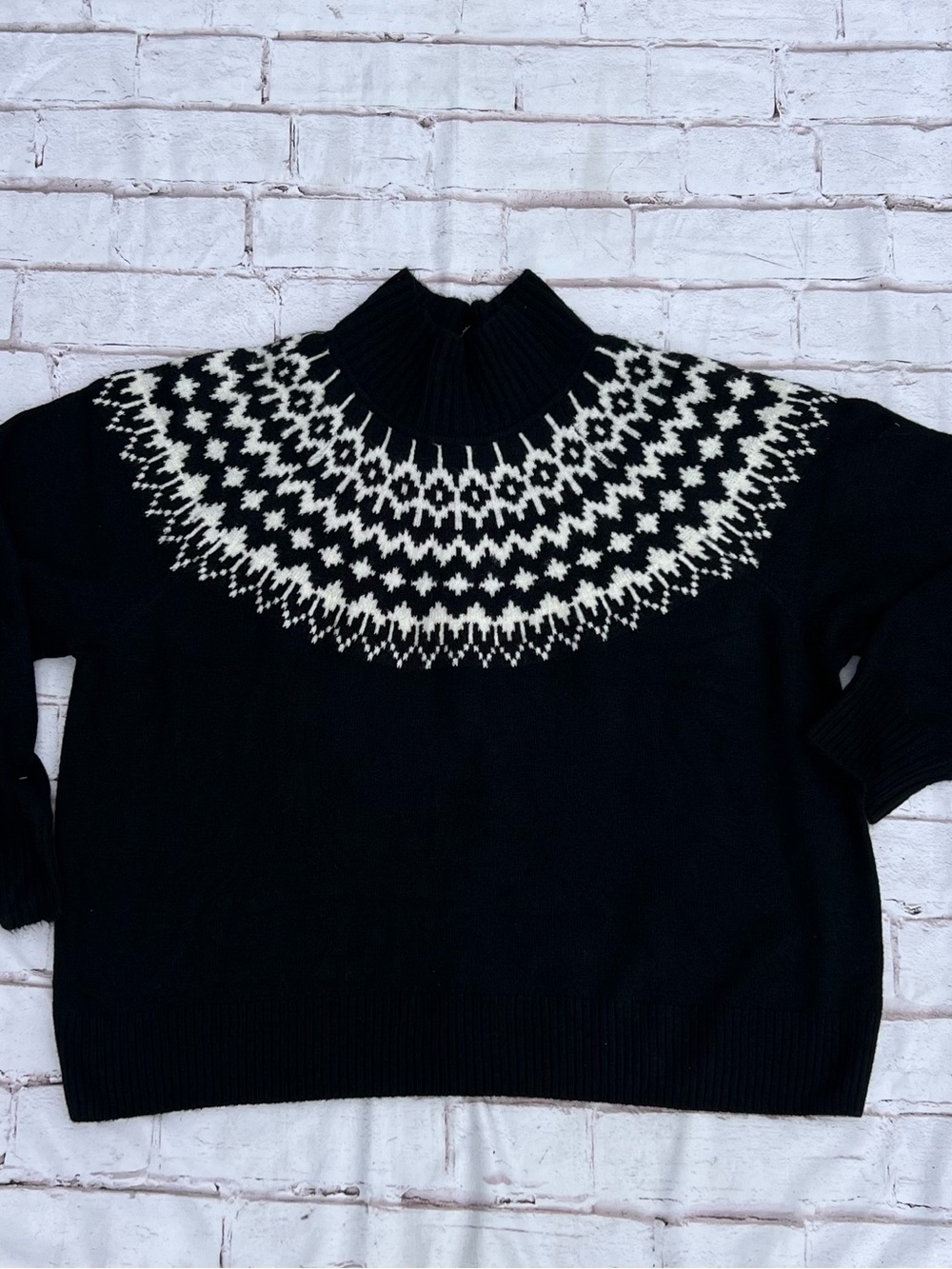 GAP Black Fairisle Sweater XXL NWT